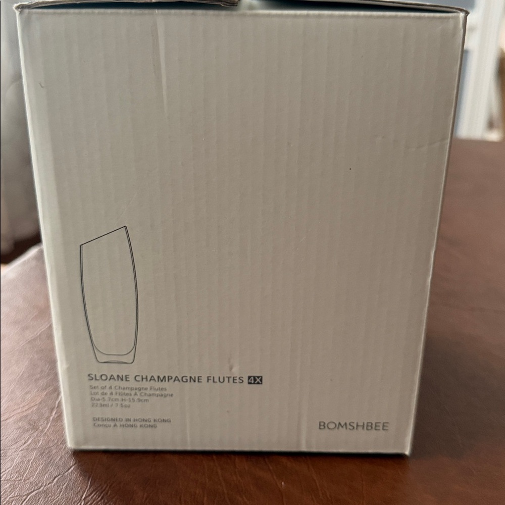 Bomshbee Sloan Champagne flutes.New in box